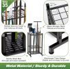 Garden Tool Organizer, Yard Tool Tower Rack for Garage Organization and Storage, Up to 35 Long-Handled Tools/Rakes/Brooms