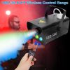 400W Fog Machine with 3 Color LED Lights (Red/Blue/Green) - 2000 CFM Output, 8.2ft Distance