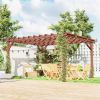 11' x 12.5' Wood Pergola, Outdoor Pergola Gazebo Grape Trellis for Patio, Deck, Backyard, Lawn
