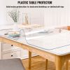 Plastic Table Cover, 42"x80"x0.08", Transparent PVC Table Protector, Rectangle Clear Desk Mat
