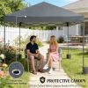 Pop up canopy, portable carport, pavilion, dark gray