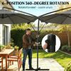 Terrace Umbrella, Courtyard Umbrella, Sun Umbrella, Grey