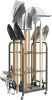 Garden Tool Organizer Stand with Wheels, Rakes Shovels Yard Tools Stand for Garage, Shed, Garden, Indoor/Outdoor Long-Handled Tools Cart