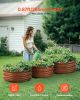 3 Pcs 2x2x1ft Galvanized Raised Garden Bed Kit, Outdoor Metal Round Raised Beds For Gardening Vegetables