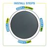 Replacement Trampoline Jumping Mat, Fits 14 ft Round Frame with 80 V-Hooks, for 5.5" Springs – Weatherproof PP Mesh (Mat Only)