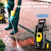 Electric Pressure Washer, 2000 PSI, Max 1.65 GPM Power Washer with 30 ft Hose & Reel, 5 Quick Connect Nozzles, Foam Cannon, Portable to Clean Patios