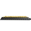 Rubber Cable Guard, 3-Channel, 2 x 2.3 in - Durable Cord Protection Ramp for Driveways, 6600 lbs Capacity