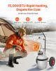 Propane Tank Top Heater with Portable Trolley, 15000 BTU Rapid Heating 180-Degree Infrared Radiant Tank Top Gas Heater for 20-40lb Propane Tanks
