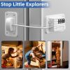 Refrigerator Lock, Heavy Duty Fridge Locks for Kids, Freezer Lock with Combination for Refrigerator Drawer Cabinet Safety