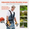 String Trimmer, 42.7CC 2-Stroke, Gas Powered Weed Wacker, 16.9" Cordless Grass Trimmer, Multi-Functional Lawn Edger with Shoulder Strap & 3T Blade