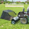 Tow Behind Lawn Sweeper, 50 in Pull Behind Lawn Sweeper, 26 cu. ft Large Capacity Leaf & Grass Collector
