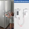 Refrigerator Lock, Heavy Duty Fridge Locks for Kids, Freezer Lock with Combination for Refrigerator Drawer Cabinet Safety