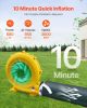 Inflatable Nightclub, 17.7 x 16.4 x 13.9 Ft, Blow up Party Tent with Disco Lights & 680W Blower, Large Inflatable Night Club Tent for Adults