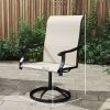 Patio Swivel Chairs Set of 2, High Back Patio Dining Chairs with All-Weather Mesh for Backyard, Lawn, Garden, Beige