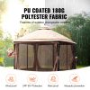 Patio Gazebo for 10-12 Person, 10 x 13 FT Backyard Gazebo, with Mosquito Netting, Metal Frame, and PU Coated 180G Polyester