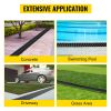 Trench Drain System,5.8x5.2x39.4-Inch HDPE Drainage Trench,Channel Drain with Plastic Grate,Black Plastic Garage Floor Drain,3x39 Trench Drain Grate