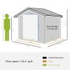 9' x 6' Metal Storage Shed - Dark Gray, Garden Tool House, 2 Sliding Doors, 4 Air Vents, Ideal for Backyard, Patio & Lawn | Shop