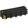 Trench Drain System, Channel Drain with Plastic Grate, 5.8x3.1-Inch HDPE Drainage Trench, Black Plastic Garage Floor Drain, 6x39 Trench Drain Grate