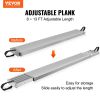 Telescoping Aluminum Work Plank, 8-13 Feet 500lbs Capacity, 12.5 inch Width Aluminum Scaffold Plank