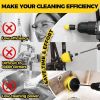 Holikme 40 Piece Drill Brush Attachment Set Scrub Pads Scouring Pads Power Scrubber Brush with Extend Long Attachment All Purpose Clean for Car Detail