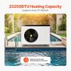 Electric Pool Heat Pump, 22250 BTU, Pool Heaters for 3171-6605GAL Above and In Ground Pools, Low Noise