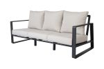 Three-person sofa + rectangular coffee table, light brown cushions YB15052 (Tino Tino)