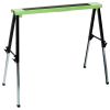 Saw Horses 2 Pack Folding Heavy Duty, 660LBS Capacity Adjustable Workbench with 12 Height Settings - Portable Steel Work Horse for Woodworking
