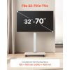 Rolling TV Stand, Mobile TV Cart for 32-70 Inch Screens, 25° Left-Right Rotation and Height Adjustable TV Mount on Wheels