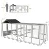 Gray Wooden Chicken Coop for 6-10 Chickens with Storage Perches 49"x48"x12.5" Poultry Essentials