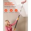 Telescopic Extension Pole, 3.8-12 FT Multi-Purpose Extendable Pole, Sturdy Aluminum Alloy Paint Pole Extension with Flip-Lock Design