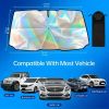 2025 Premium Rainbow Car Windshield Sunshade - 10-Layer UV Blocker with Scratch-Free Handle (55"x31.5")