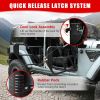 Tube Doors with Side View Mirror for 2018-2024 Jeep Wrangler JL JLU & Gladiator JT 4-Doors (Includes 4XE) 4-piece set Off Road Summer Trail Adventure