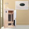 Two-person Far-infrared Hemlock indoor sauna room for your indoor living area.