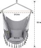 Pillow Tassel Hanging Chair Light Gray