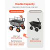 Garden Dump Cart, 1200 lbs Poly Dump Cart, Garden Carts Dumps Wagon with Storage Fence, 2-in-1 Convertible Handle, 90° Quick-Dumps Mechanism