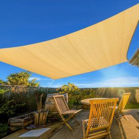 Prohibited From Sale On Amazon XISHAN 12'X16' Turquoise,Dark Grey,Light Grey,Rust Red,Scarlet,Sand,Beige HDPE Sunshade Sail, 160 Grams (Option: 12X16ft-Sand)