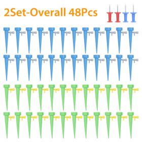 Plant Watering Spikes Self Watering Devices Automatic Plant Waterer With Slow Release Control Valve For Outdoor Indoor Plant (Option: 2 Set Overall 48Pcs)