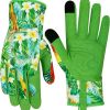 Leather Gardening Gloves for Women Thorn Proof Garden Gloves Touch Screen Working Gloves Gifts,M