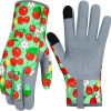 Leather Gardening Gloves for Women Thorn Proof Garden Gloves Touch Screen Working Gloves Gifts,M