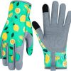 Leather Gardening Gloves for Women Thorn Proof Garden Gloves Touch Screen Working Gloves Gifts,M