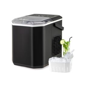 Portable Countertop Ice Maker with Self-Cleaning for Home/Office (Color: black, Type: Ice Maker)