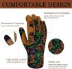 Leather Gardening Gloves for Women Thorn Proof Garden Gloves Touch Screen Working Gloves Gifts,M