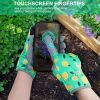 Leather Gardening Gloves for Women Thorn Proof Garden Gloves Touch Screen Working Gloves Gifts,M