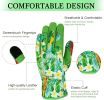 Leather Gardening Gloves for Women Thorn Proof Garden Gloves Touch Screen Working Gloves Gifts,M