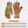Leather Gardening Gloves for Women Thorn Proof Garden Gloves Touch Screen Working Gloves Gifts,M