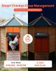 Automatic Chicken Coop Door, Battery Powered Chicken Coop Door with Timer & Manual Setting, Anti-Pinch Security, Durable Aluminum Alloy
