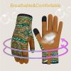 Leather Gardening Gloves for Women Thorn Proof Garden Gloves Touch Screen Working Gloves Gifts,M
