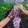 Leather Gardening Gloves for Women Thorn Proof Garden Gloves Touch Screen Working Gloves Gifts,M